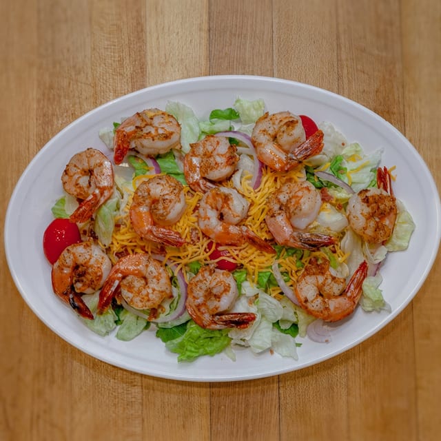 Popcorn Shrimp Salad.
